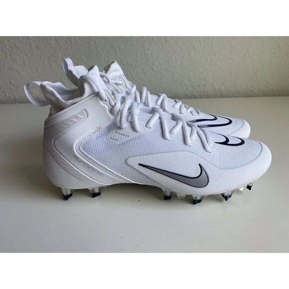Men’s Sz 12.5 Nike Alpha Huarache 8 Elite White Lacrosse Cleats CW4447-101 - Picture 5 of 12